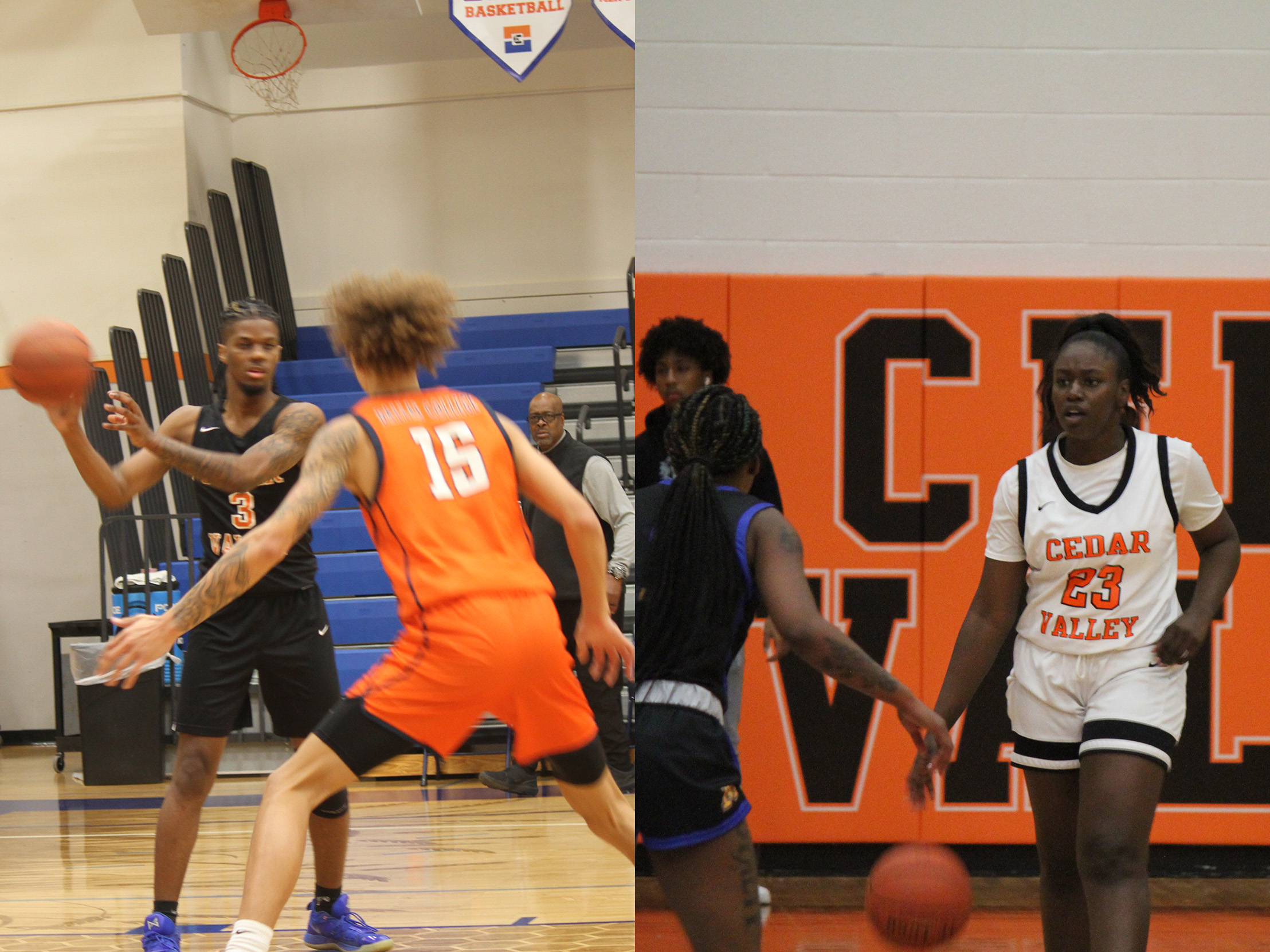 Cedar Valley men's and women's basketball games this week were postponed until next due to inclement weather. 