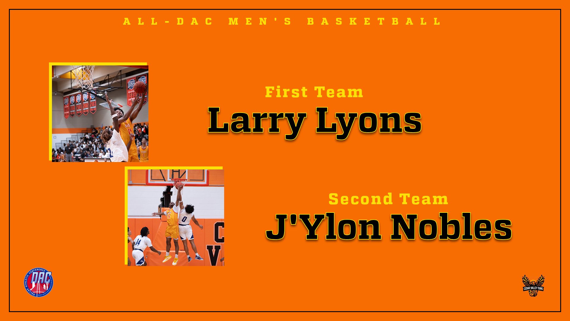 Lyons, Nobles Earn All-DAC Honors