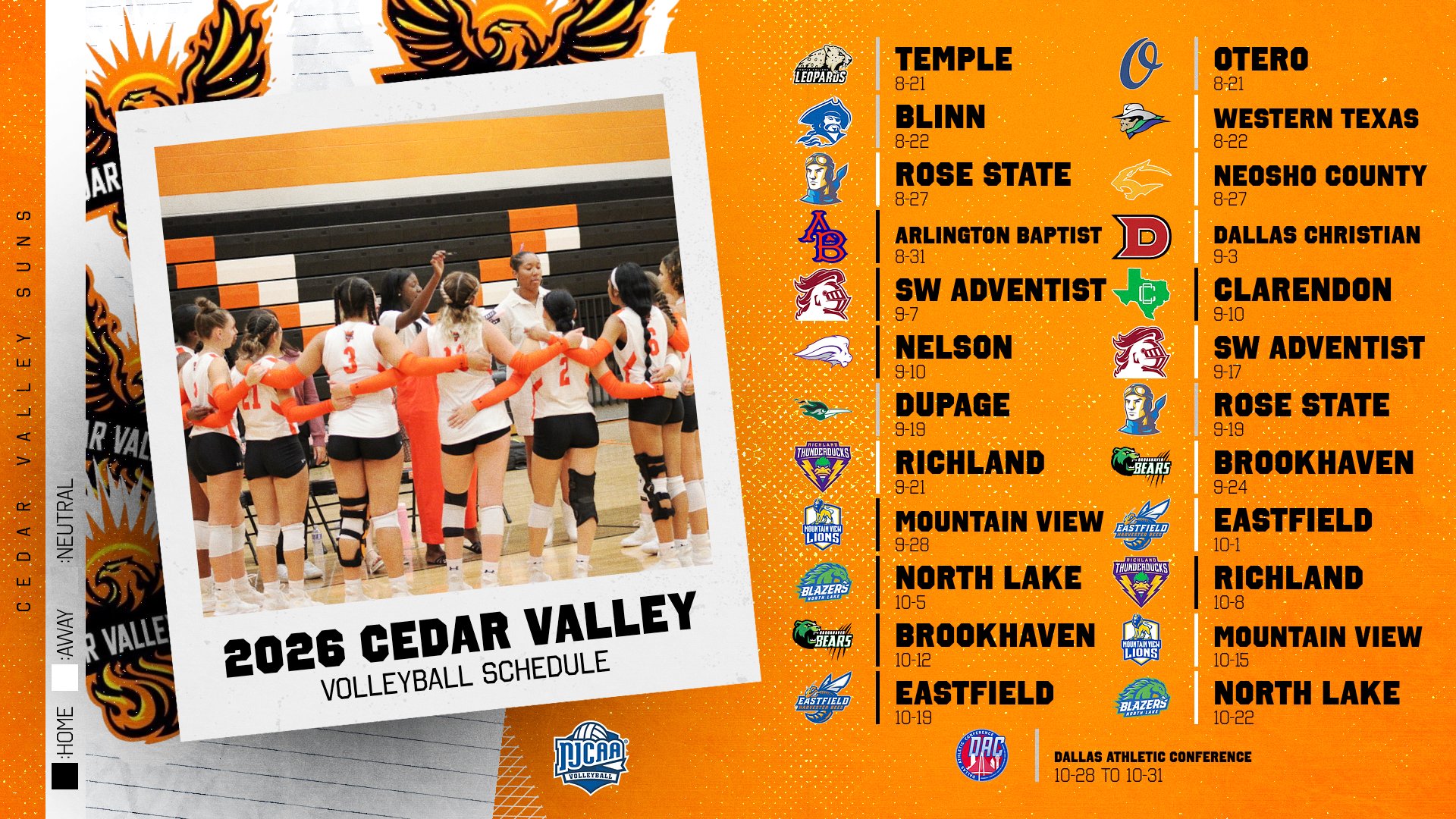 Cedar Valley Volleyball Begins Season Aug. 21